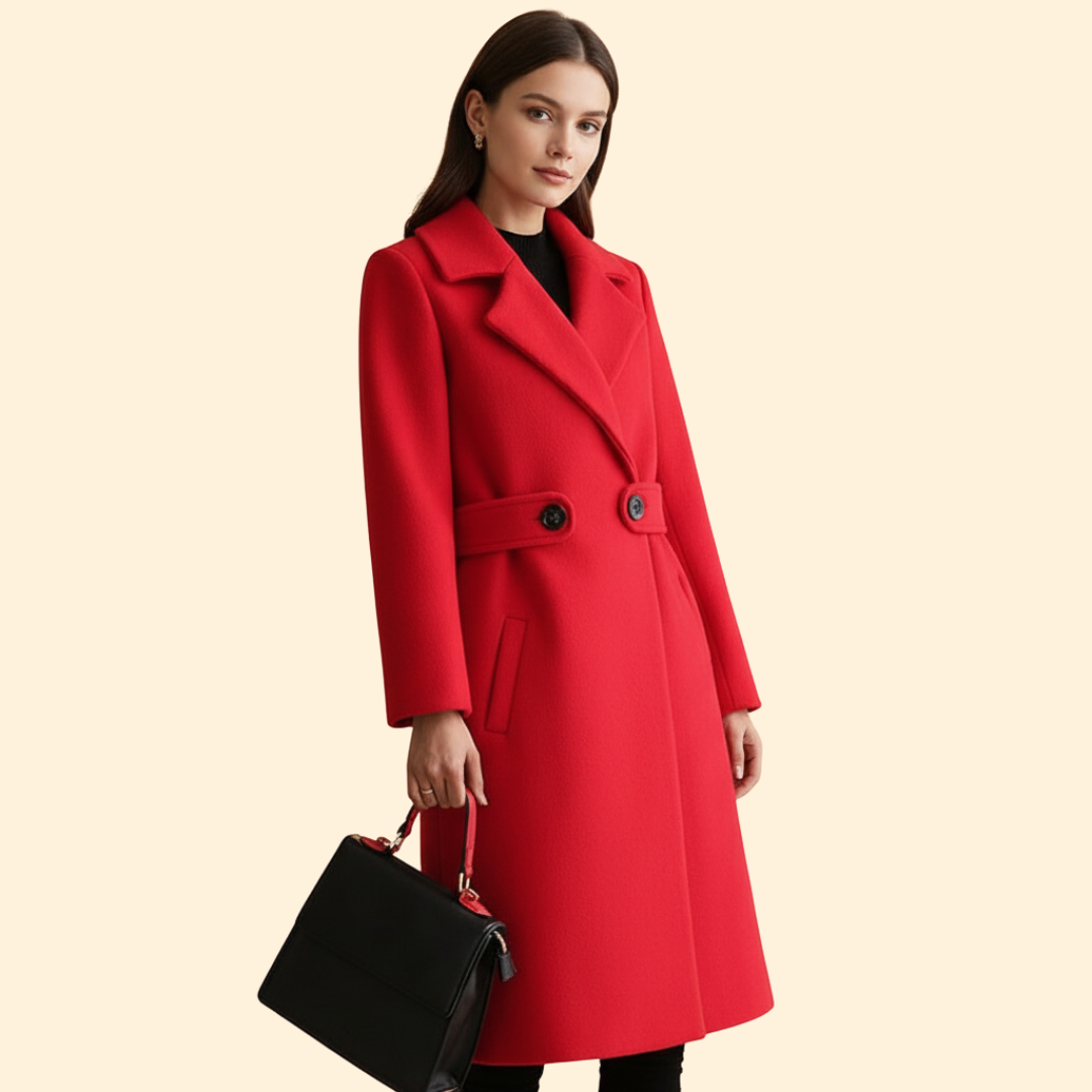Mid Length Buttoned Coat