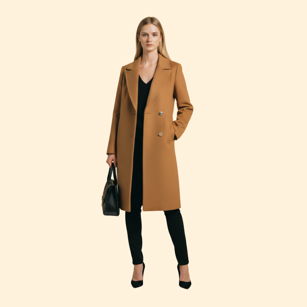 Mid Length Buttoned Coat