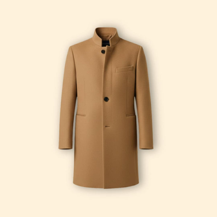 Minimalist Stand Collar Coat