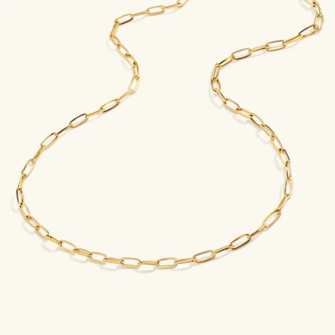 Gold-Tone Long Link Chain Necklace