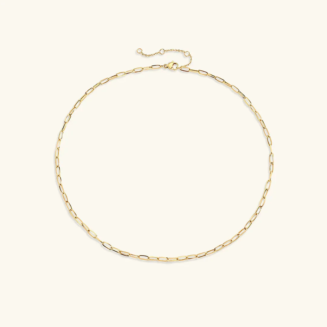Gold-Tone Long Link Chain Necklace