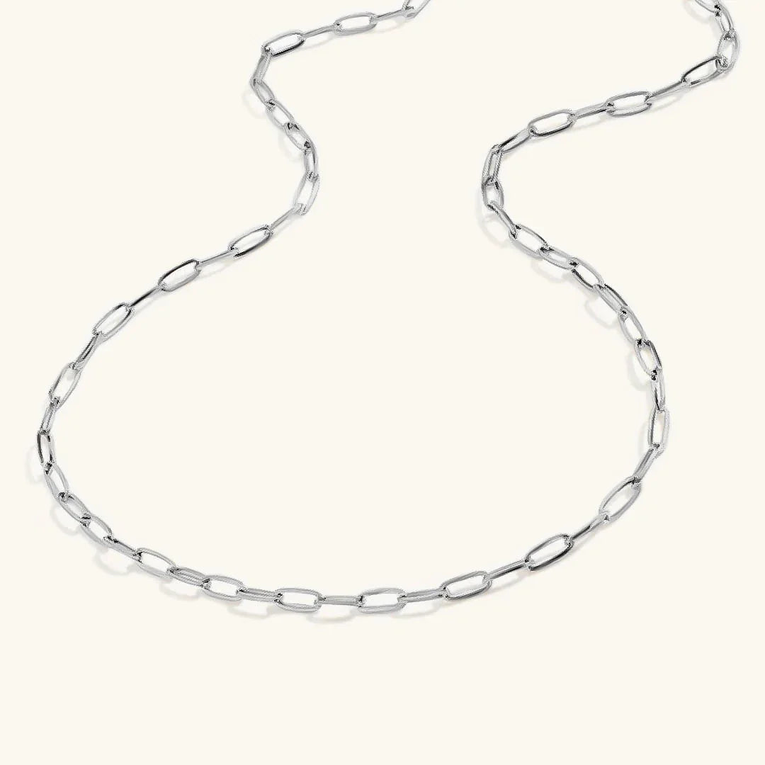 Gold-Tone Long Link Chain Necklace