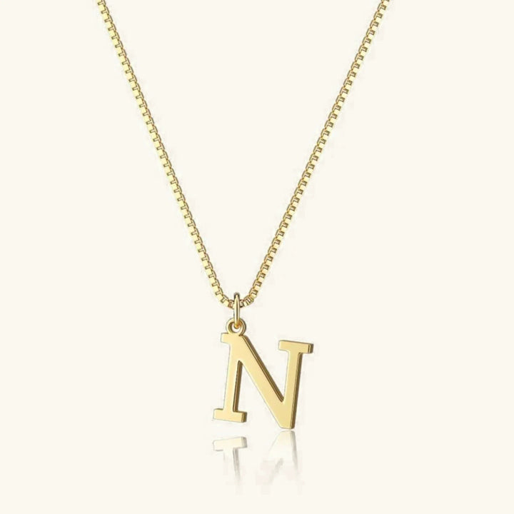 Gold-Tone Letter Initial Pendant Necklace