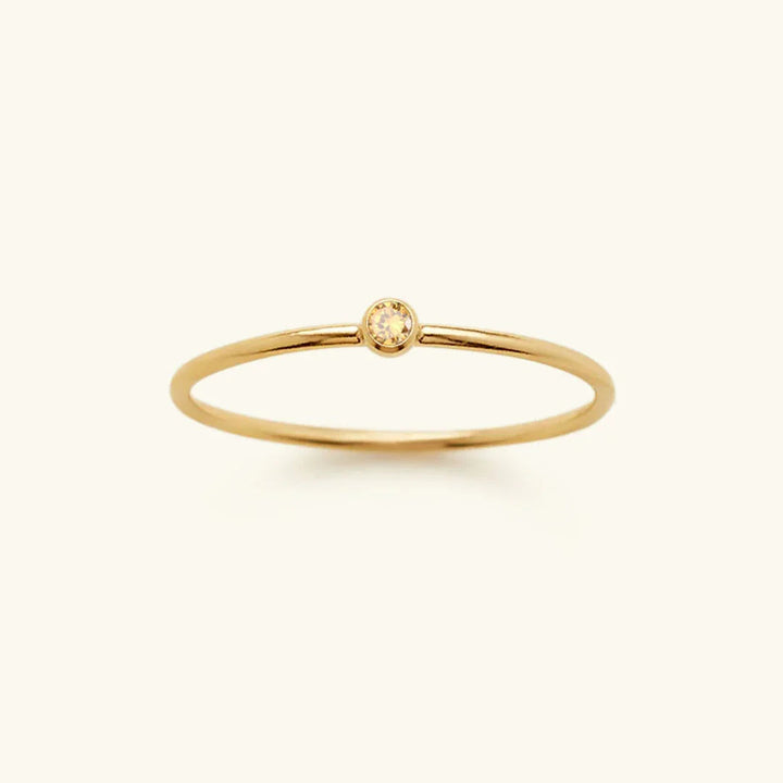 Gold-Plated Crystal Stackable Ring for Women