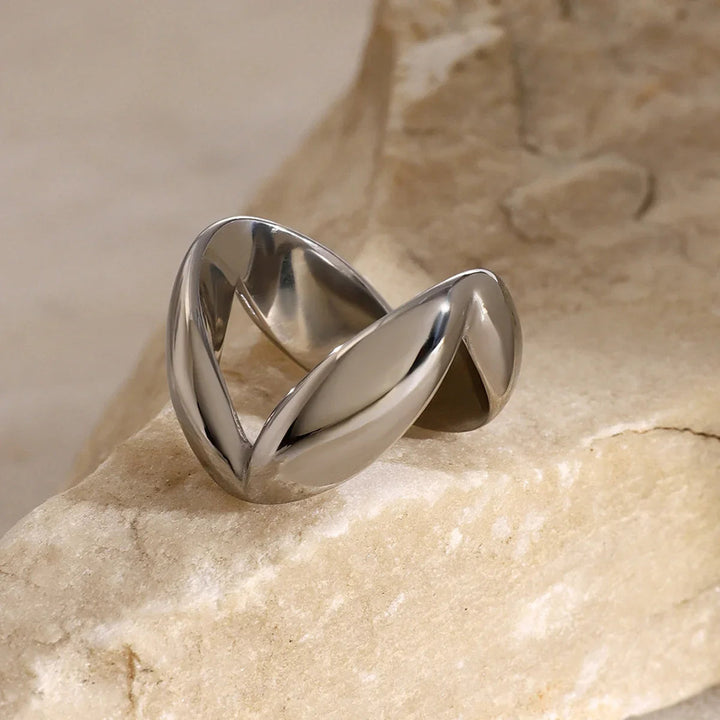 Gold-Plated Margarette Geometric Ring