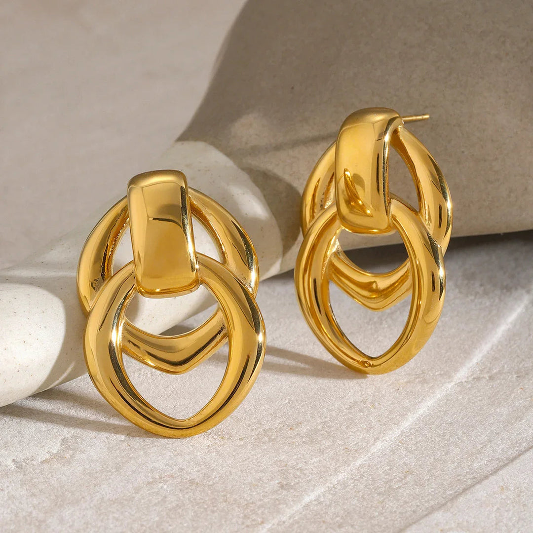 Gold-Plated Hoop Earrings