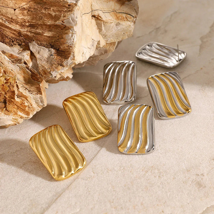 Gold-Plated Stainless Steel Earrings
