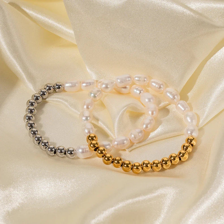 Gold-Plated Freshwater Pearl Bracelet