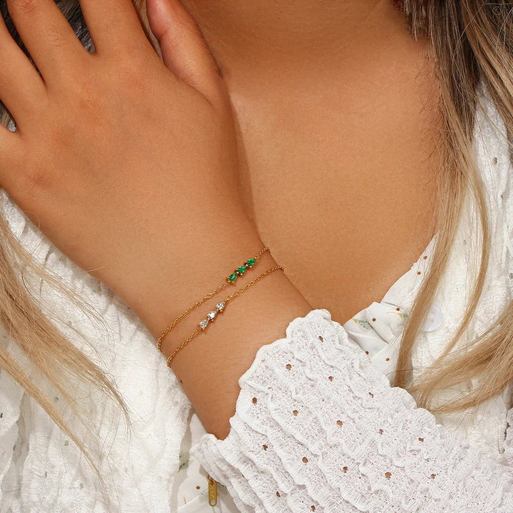 Gold-Plated Diamond Bracelet For Women