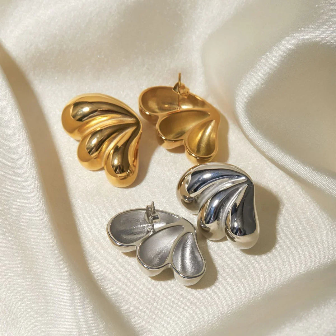 Gold-Plated Butterfly Earrings with Waterproof Stainless Steel
