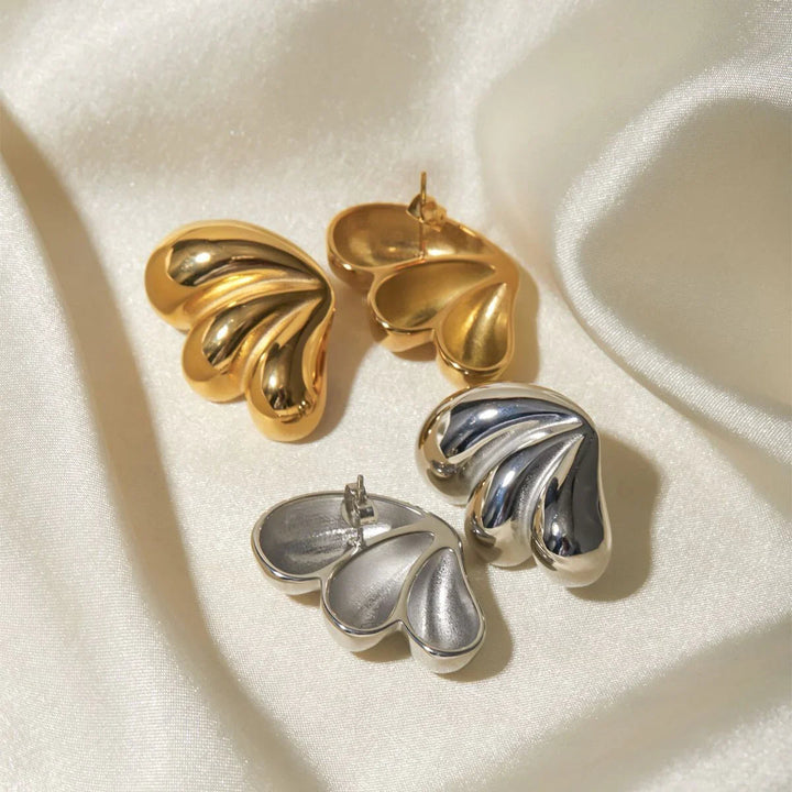 Gold-Plated Butterfly Earrings with Waterproof Stainless Steel