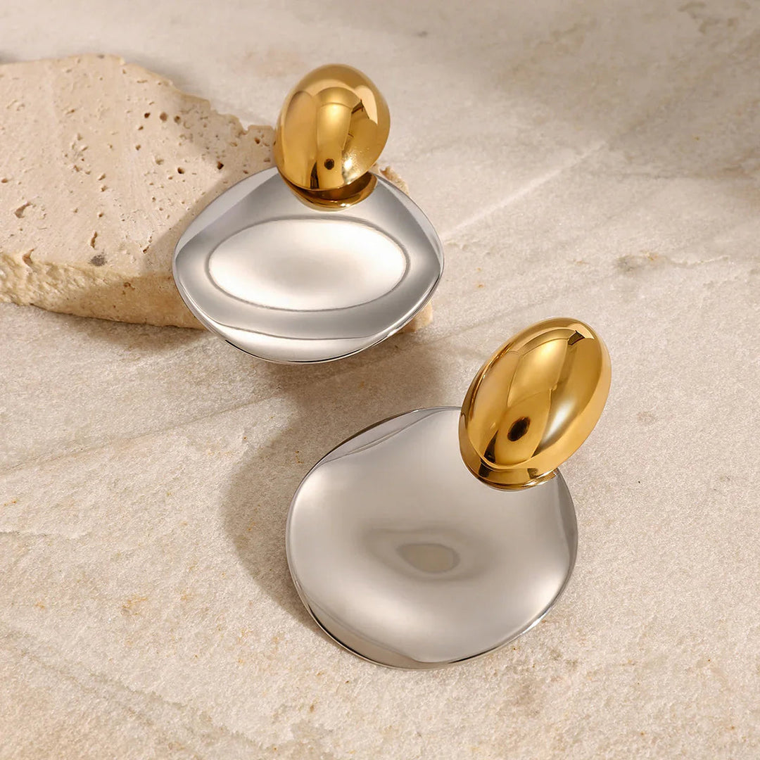 Gold-Plated Resin Drop Earrings for Women