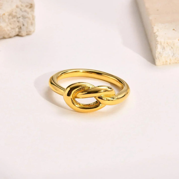 Gold-Plated Bellara Knot Ring for Women