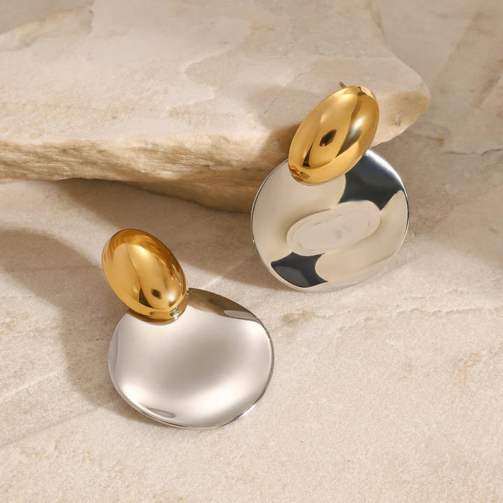 Gold-Plated Resin Drop Earrings for Women