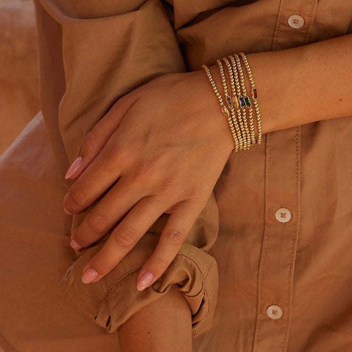 Gold-Plated Celine Birthstone Bracelet