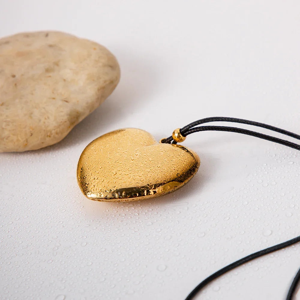 Gold-Plated Heart Pendant Necklace