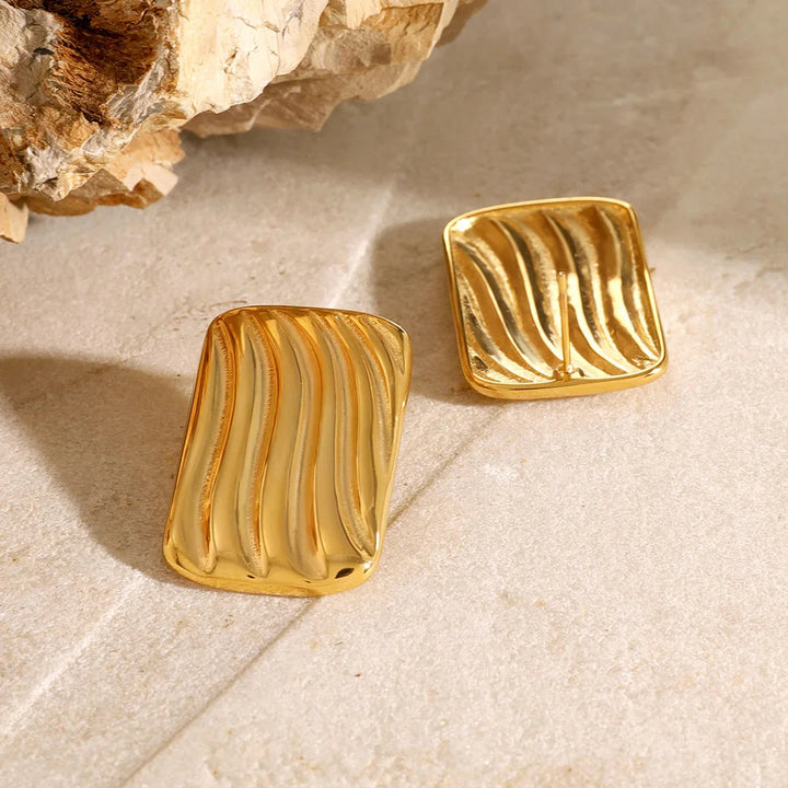 Gold-Plated Stainless Steel Earrings