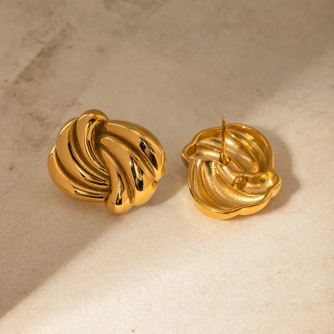 Gold-Plated Knot Stud Earrings for Women