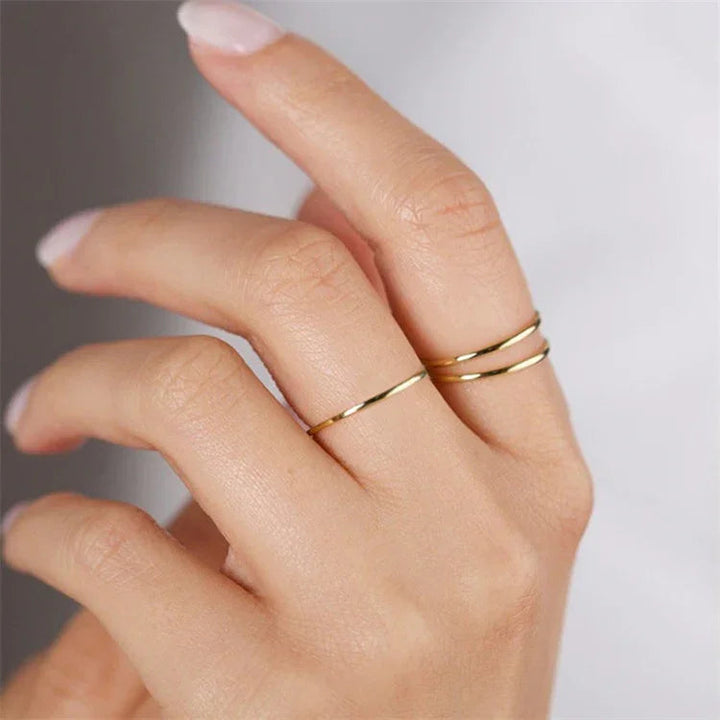 Gold-Plated Minimalist Band for Women