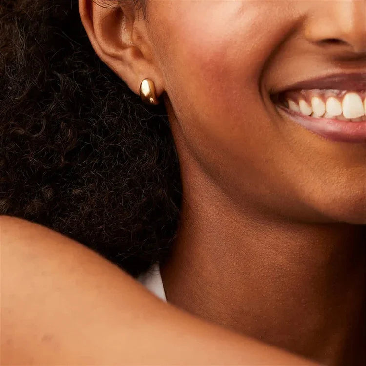 Gold-Plated Minimalist Stud Earrings for Women
