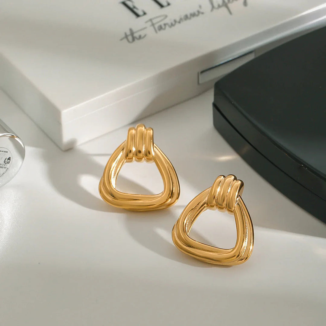 Gold-Plated Knot Drop Earrings for Women