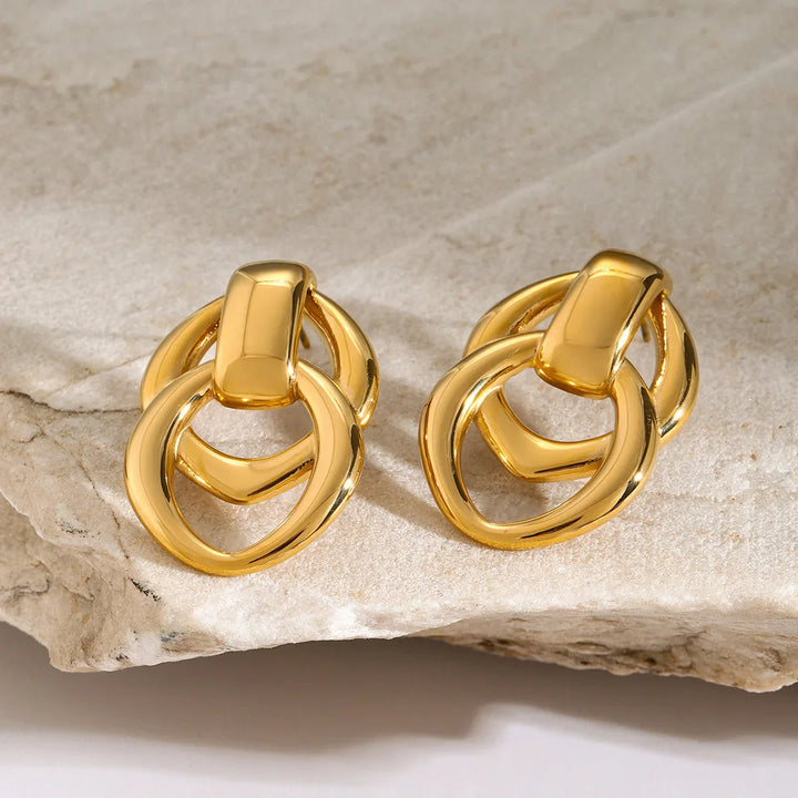 Gold-Plated Hoop Earrings