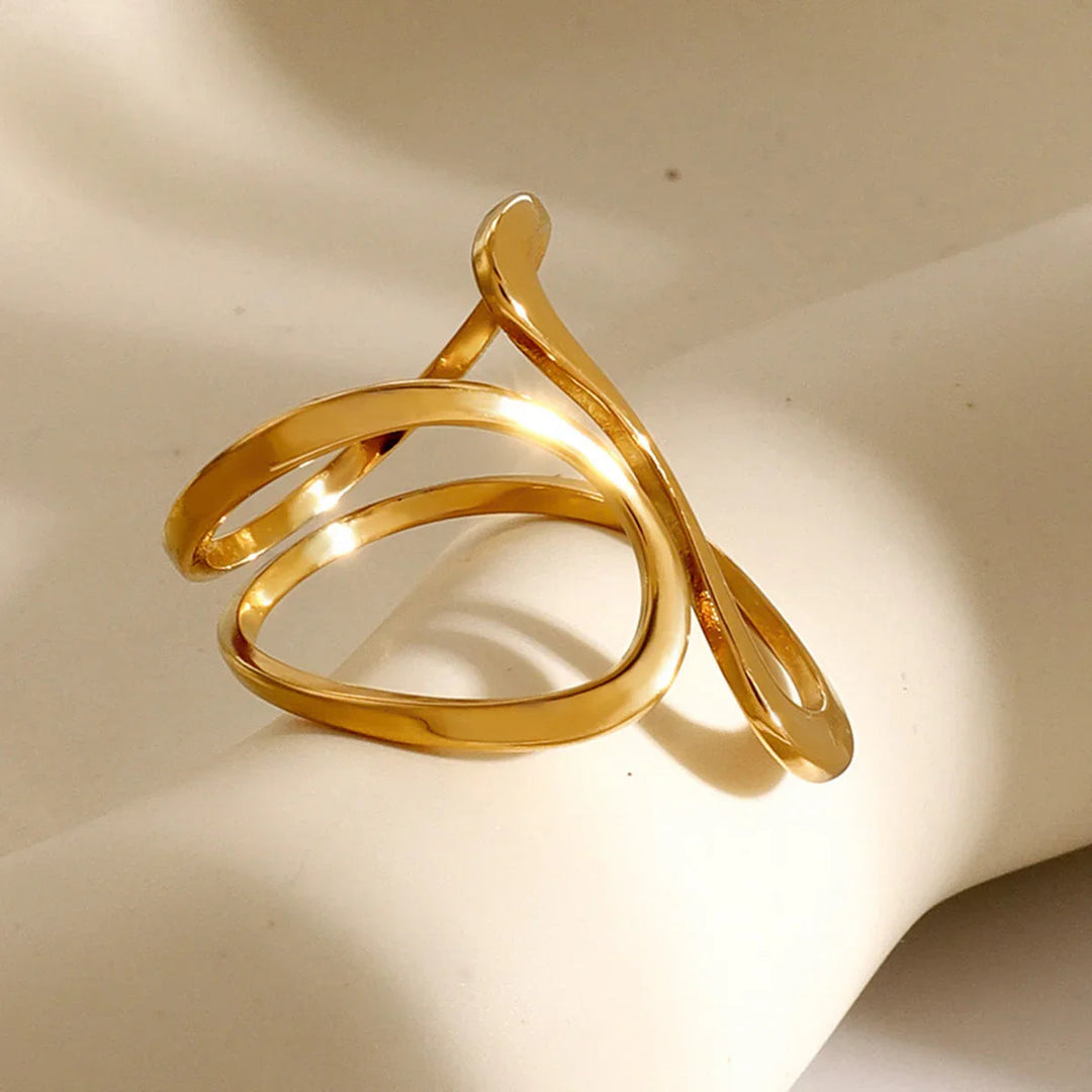 Gold-Plated Mosaic Ring