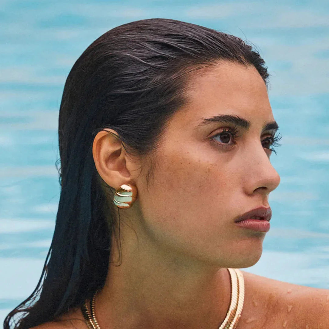 Gold-Plated Scarab-Inspired Earrings for Timeless Elegant Look