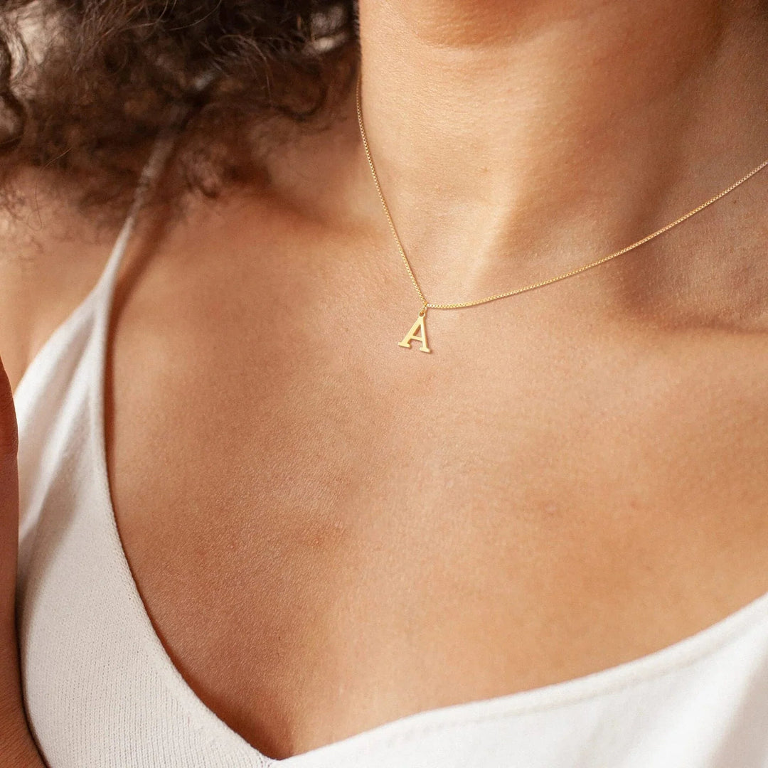 Gold-Tone Letter Initial Pendant Necklace