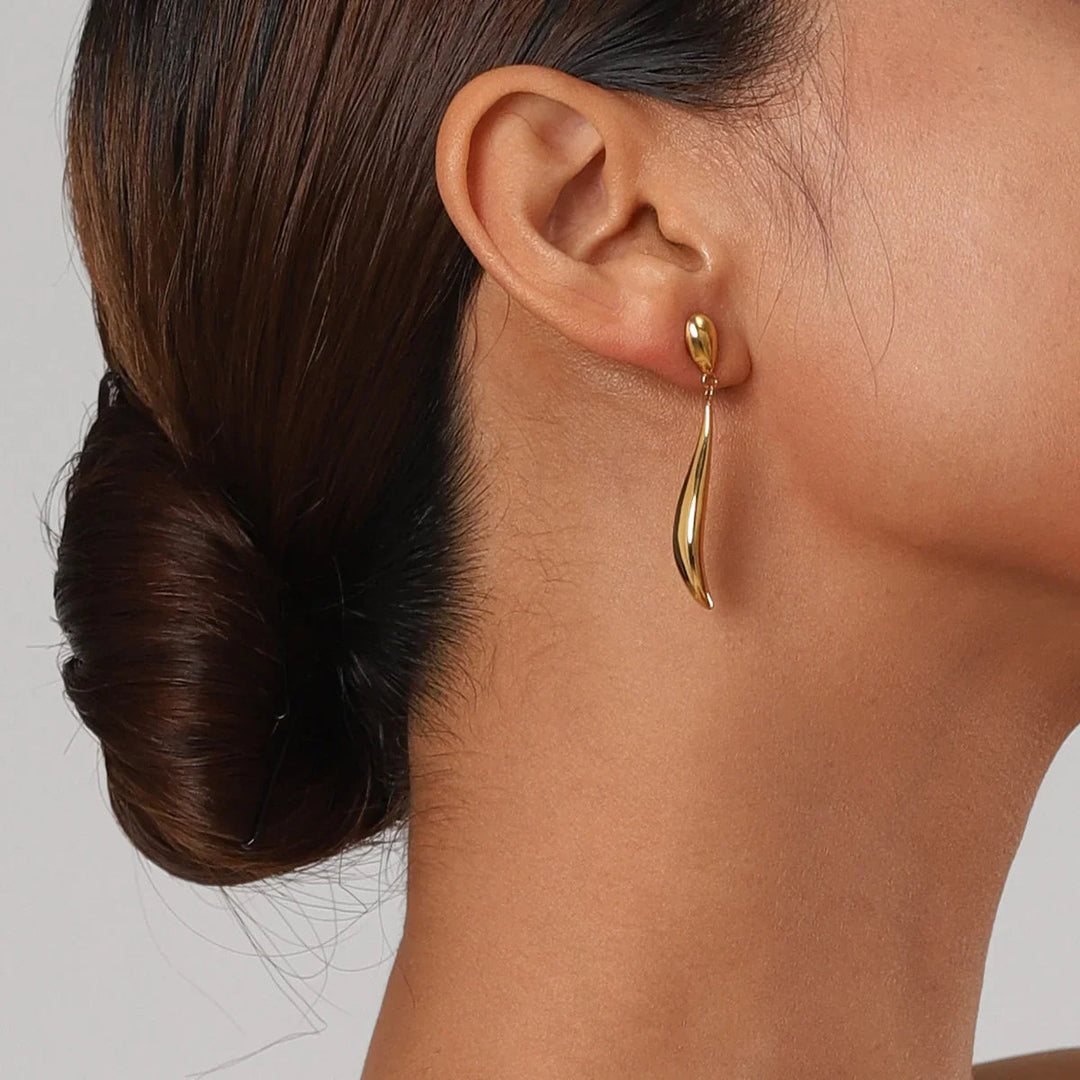 Gold-Plated Drop Earrings