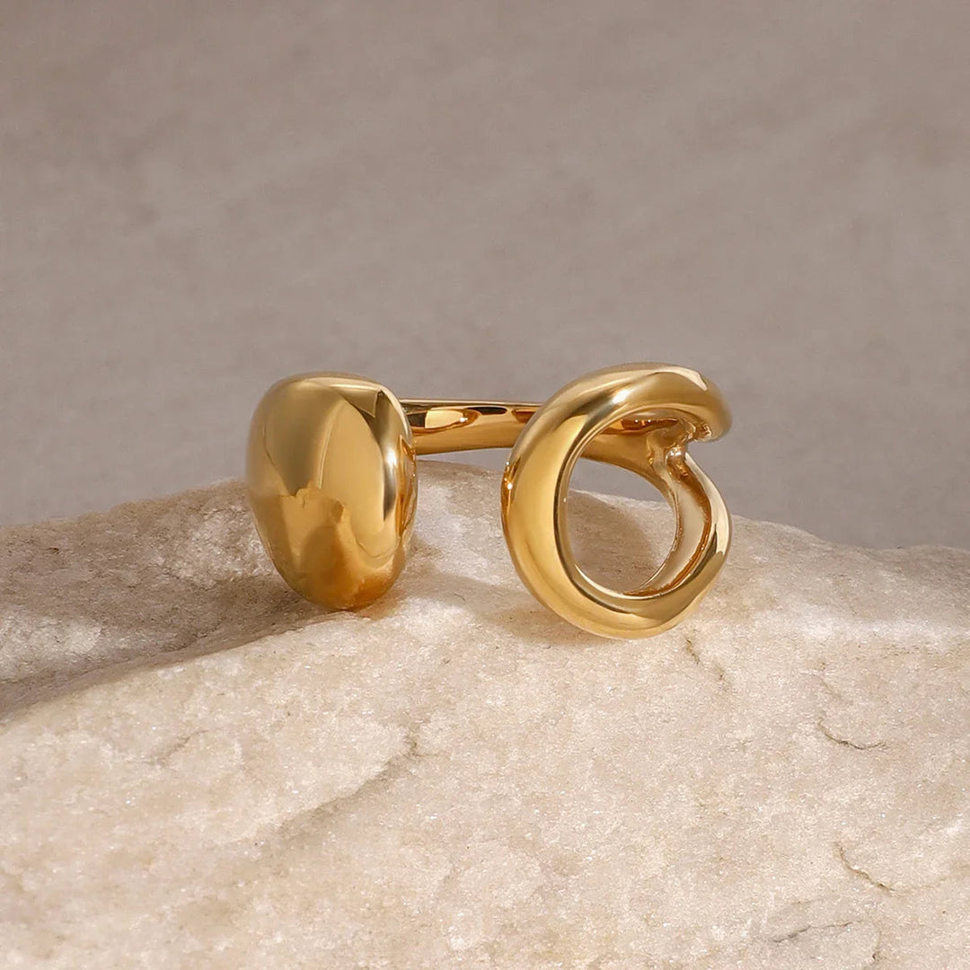 Gold-Plated Sculptural Ring