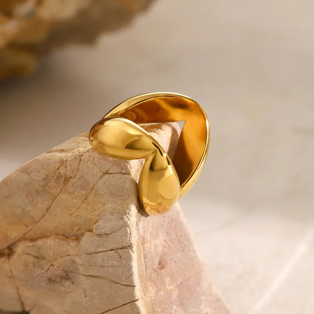 Gold-Plated Margarette Geometric Ring
