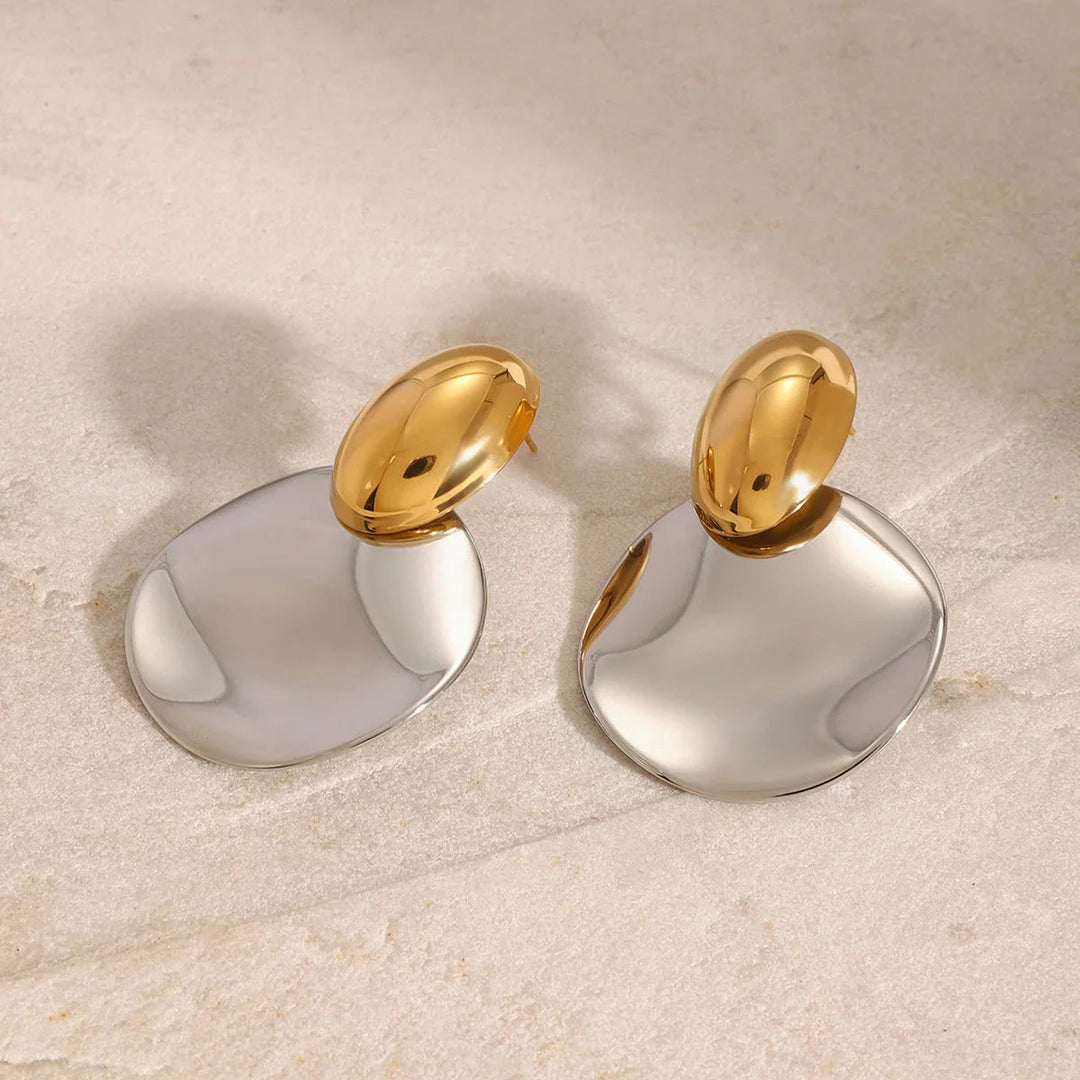 Gold-Plated Resin Drop Earrings for Women