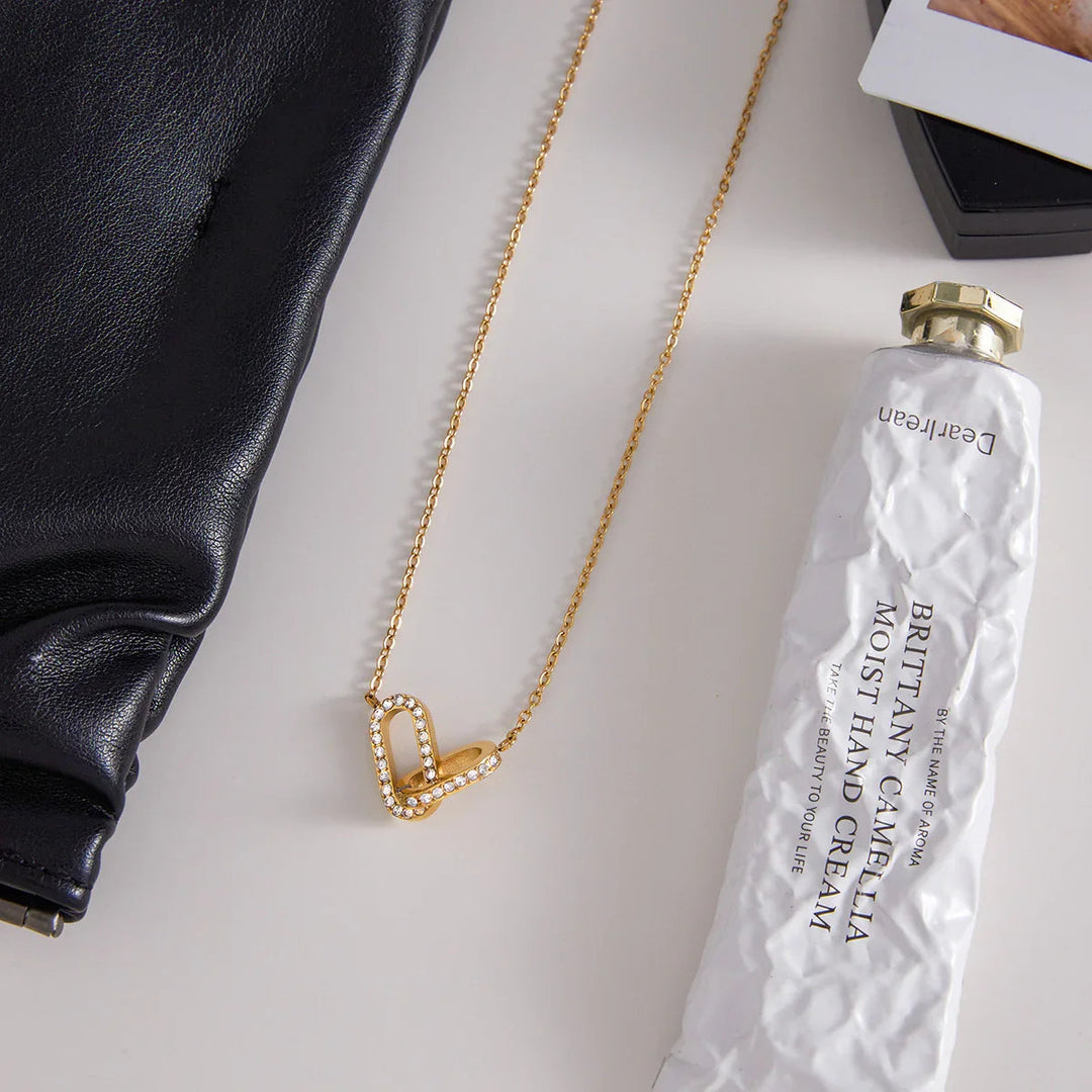 Gold Plated Interlocking Diamond Pendant