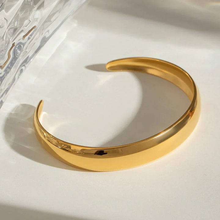 Gold-Plated Classic Bangle for Women