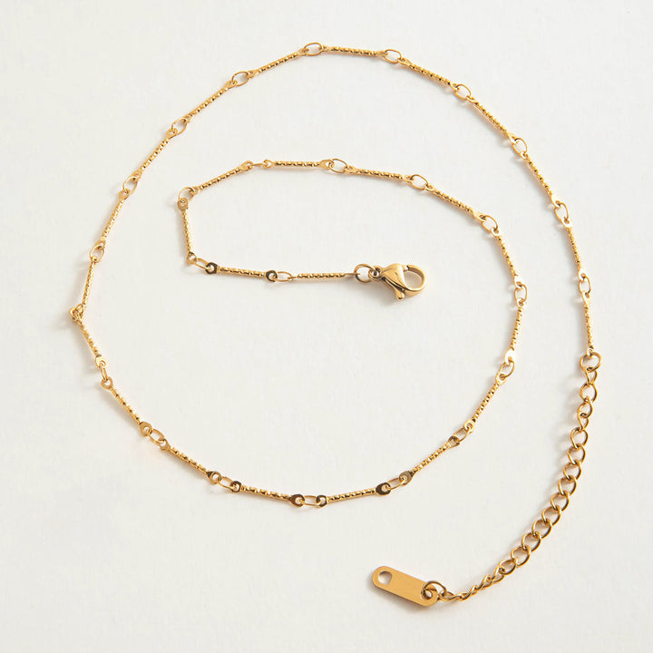 Gold Plated Chain Necklace Minimalist Women