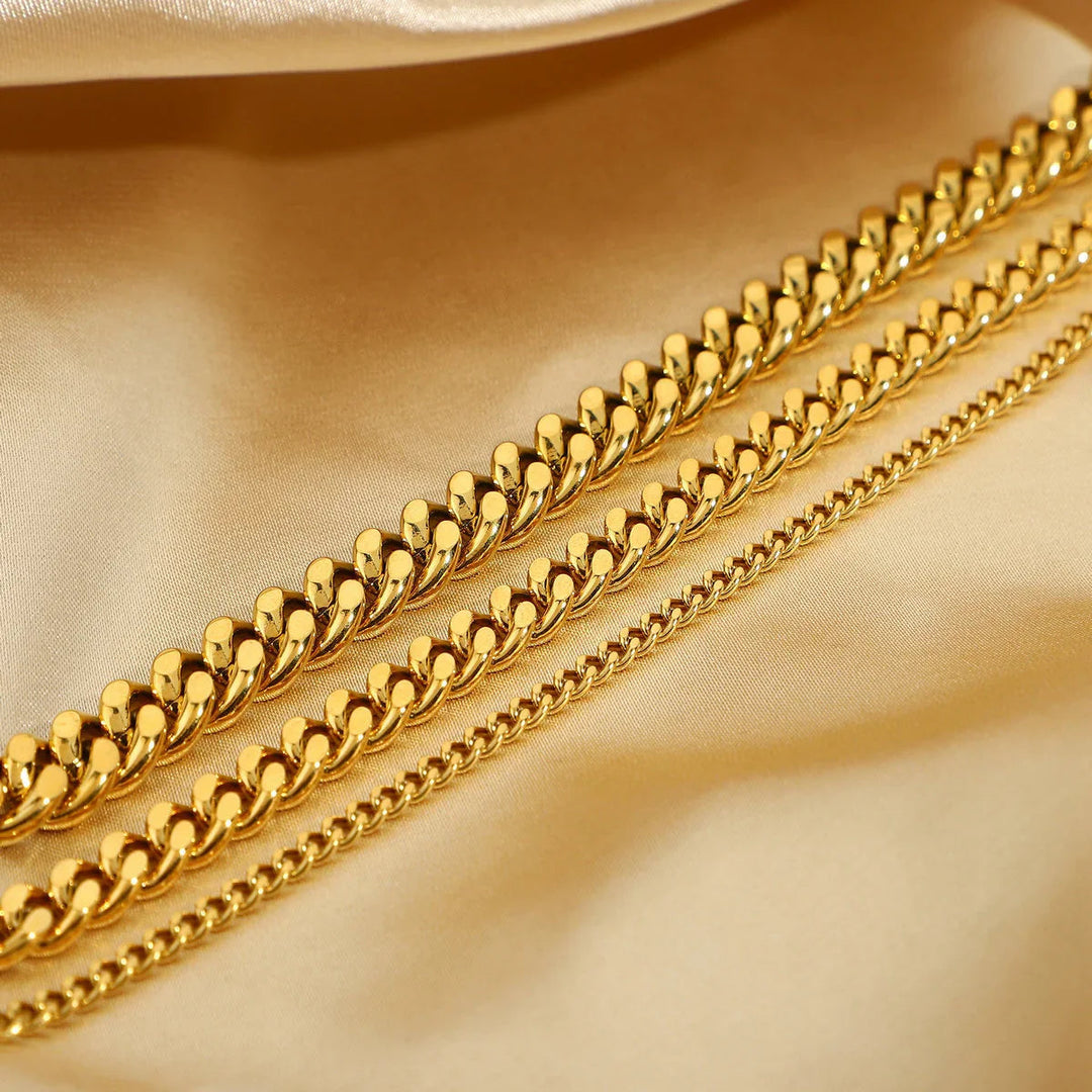 Gold-Plated Anklet with Cubic Zirconia Stones Adjustable Chain