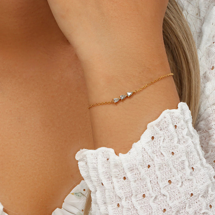 Gold-Plated Diamond Bracelet For Women