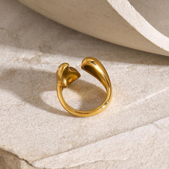 Gold-Plated Geometric Ring