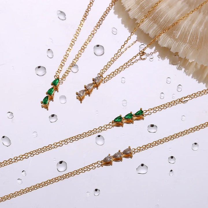 Gold-Plated Diamond Necklace For Women