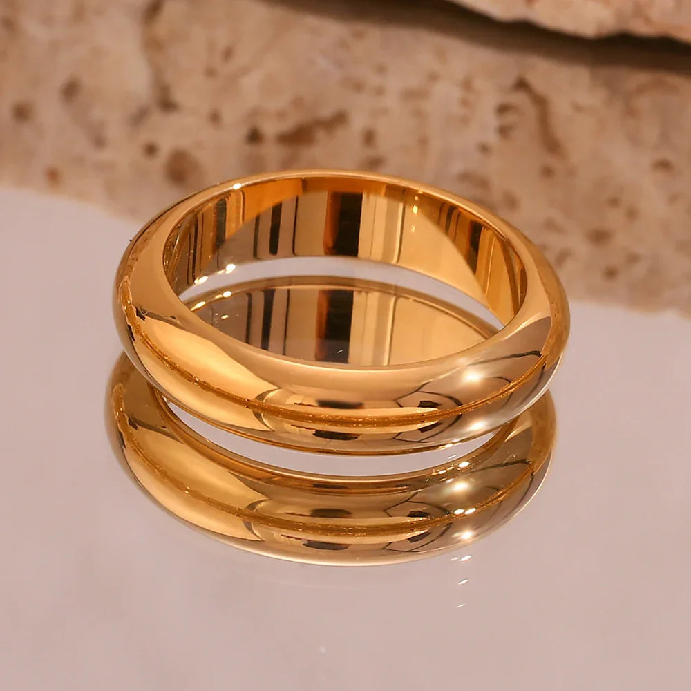 Gold-Plated Minimalist Ring For Women