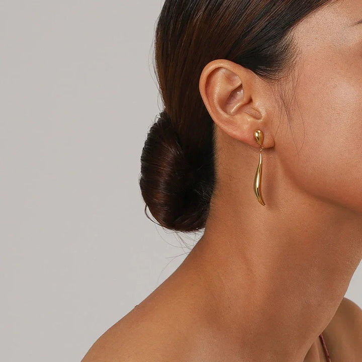 Gold-Plated Drop Earrings