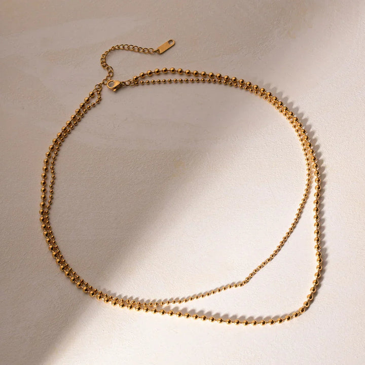 Gold-Plated Ball Chain Necklace