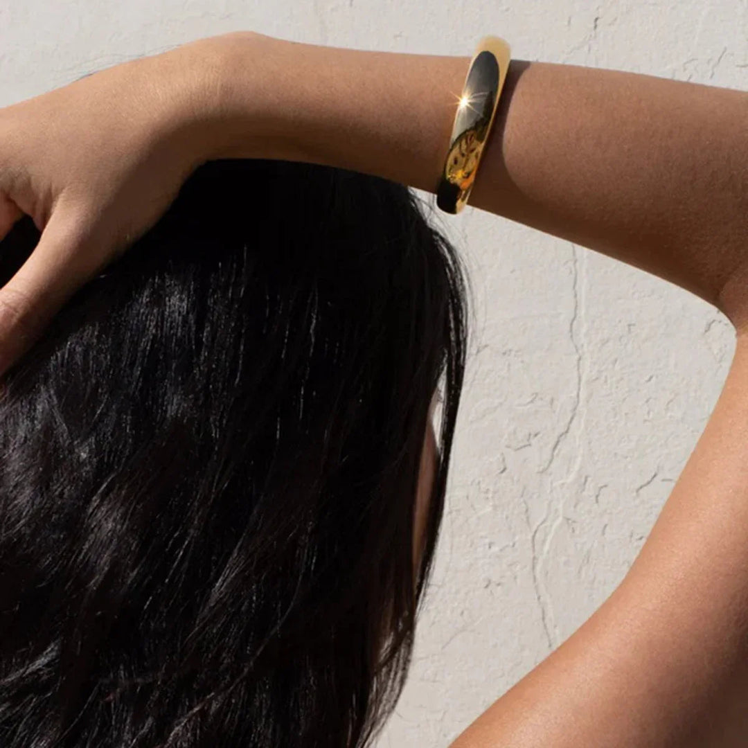 Gold-Plated Classic Bangle for Women