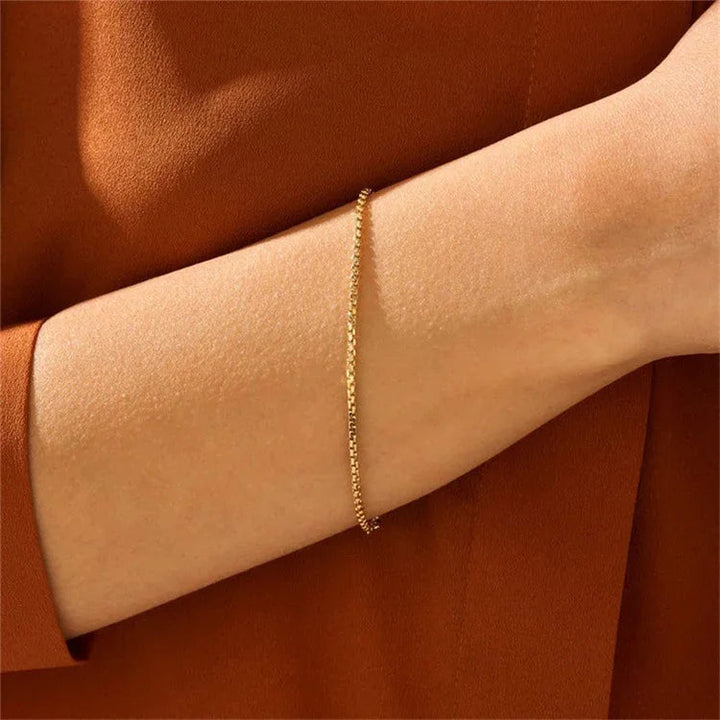 Gold-Plated Minimalist Chain Bracelet for Women