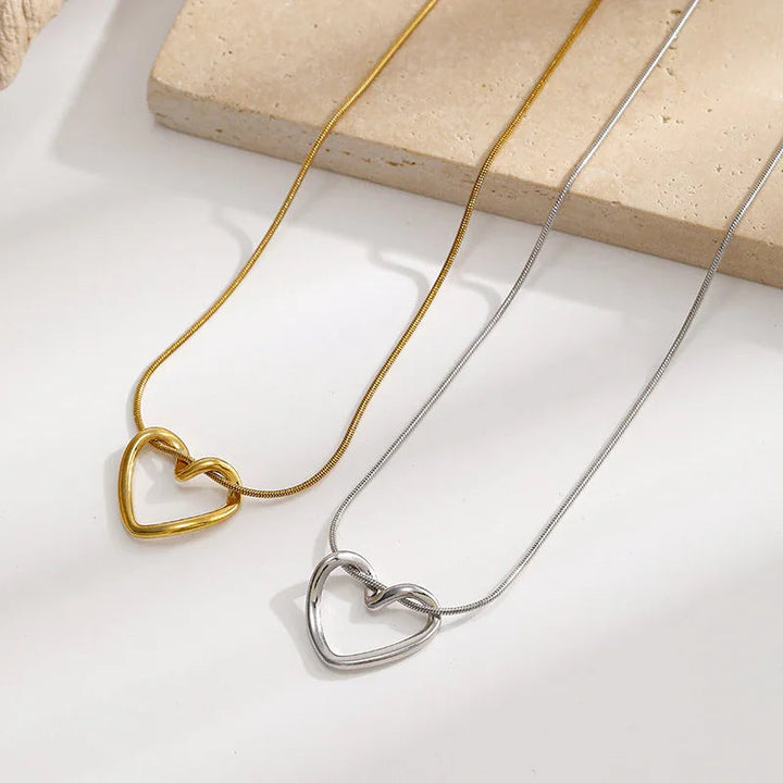 Gold-Plated Heart Pendant Necklace for Women