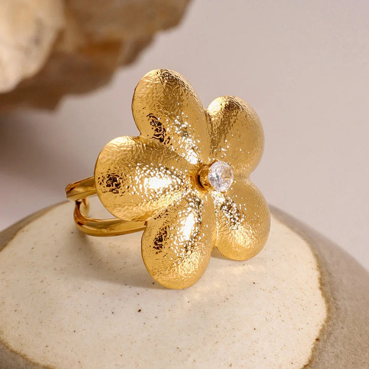 Gold-Plated Flora Gold Petal Ring