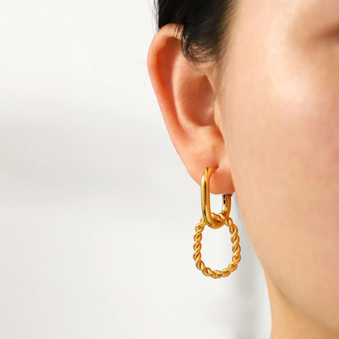 Gold-Plated Skadi Hoop Earrings