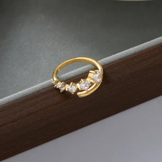Gold-Plated Open CZ Ring