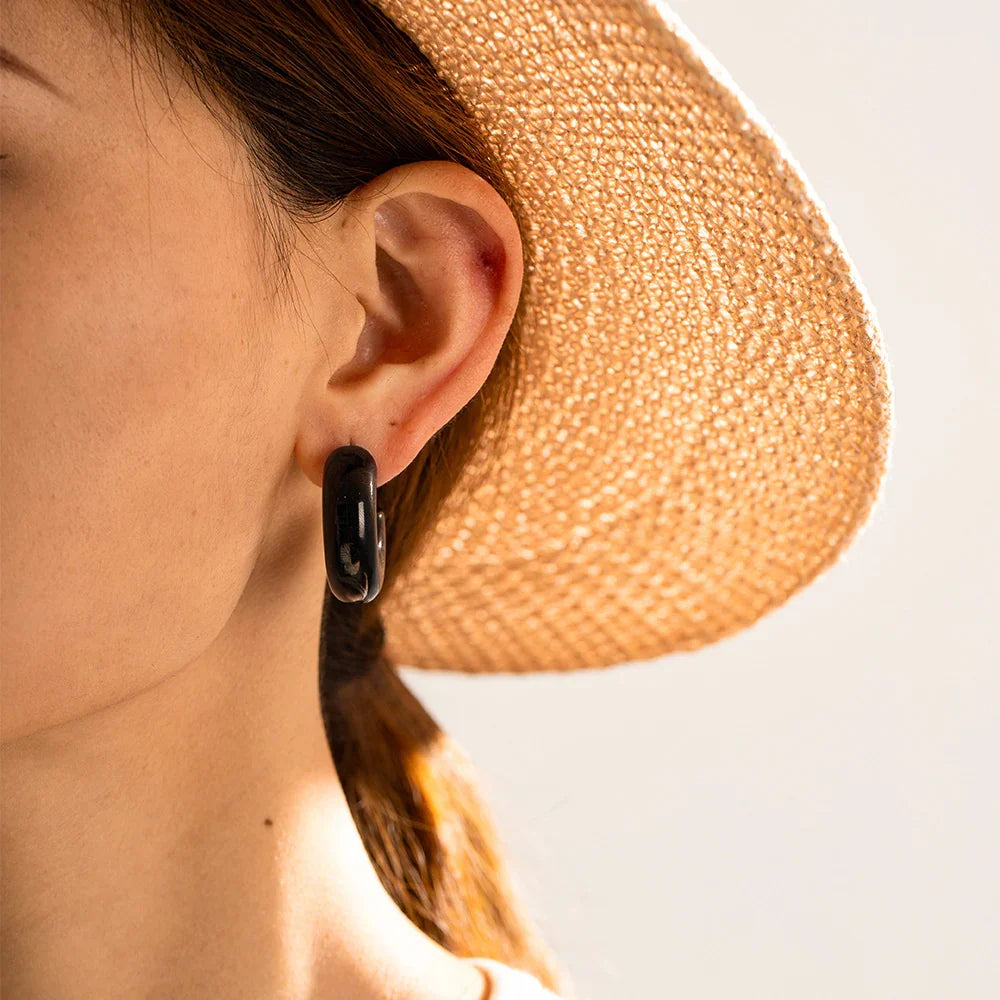 Gold-Plated Chunky Hoop Earrings